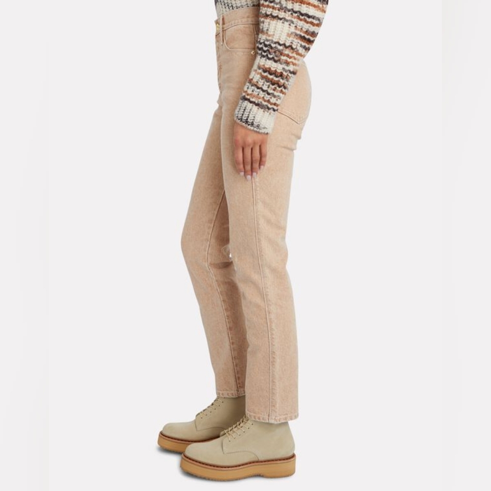 FRAME Le Sylvie Slender Straight Ultra High Rise Ankle Length NWOT Sand Wash - Picture 11 of 16